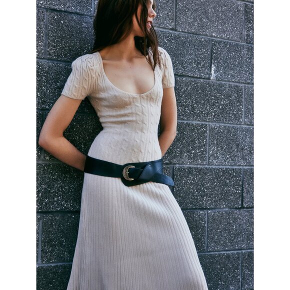 FREE PEOPLE Madsen Midi Dress / Oatmilk - Picture 7 of 10